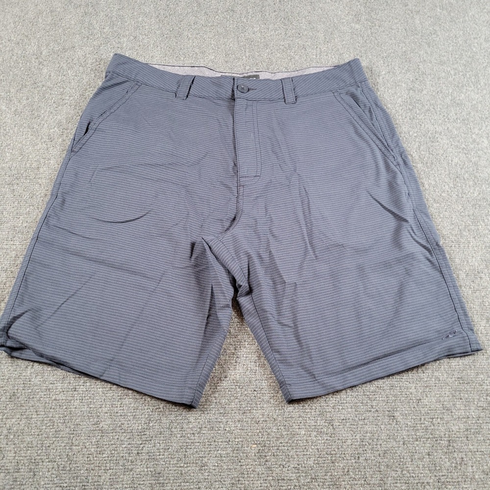 O'Neill Chino Shorts Mens 34 Grey Micro Stripe Quick Dry Stretch Casual
